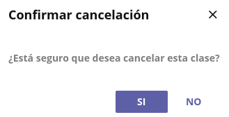 CancelarClase