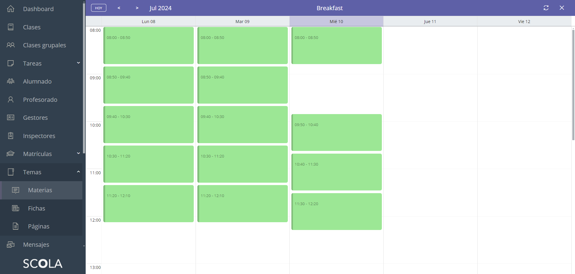 MateriasDisponibilidad